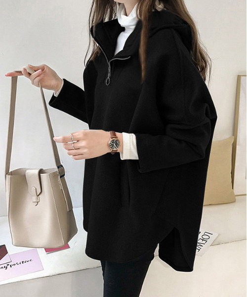 AMELY(エミリー)の「プルオーバーフードパーカー(パーカー・レディース・ブラック/グレー/インディゴブルー/マスタード・フリー)」の14枚目の写真