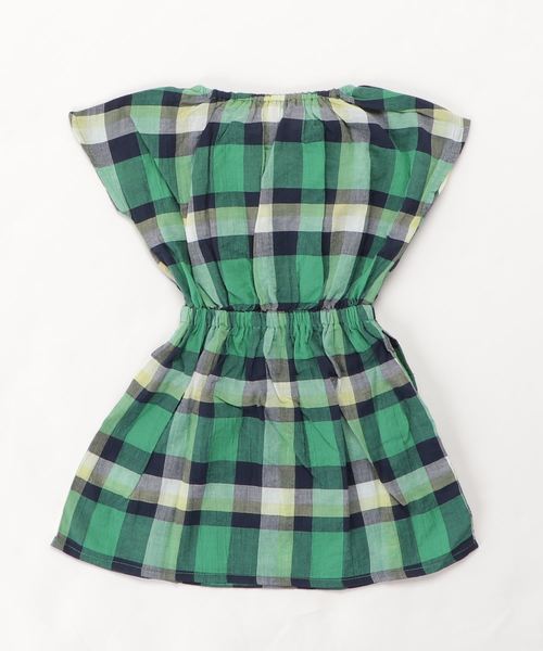MAKE YOUR DAY（メイクユアデイ）の「【リンクコーデ】チェックワンピース■80～140cm（ワンピース・キッズ・レッド/グリーン・90/100/110/120/80/130/140）」の3枚目の写真