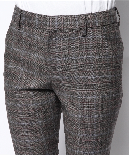 SHIPS for women（シップスフォーウィメン）の「★★ウールグレンチェック 9レングス パンツ（その他パンツ・レディース・カーキ/チャコールグレー・38/40/36）」の6枚目の写真