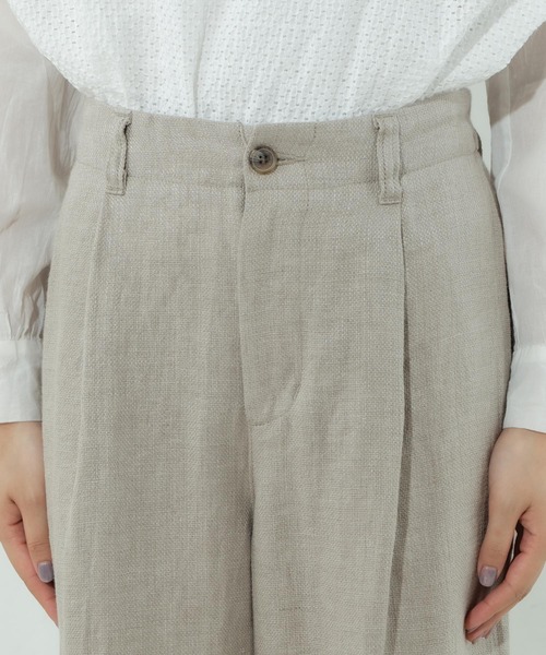 PUAL CE CIN（ピュアルセシン）の「【Kanocoさん着用】タックワイドパンツ（その他パンツ・レディース・ナチュラル/ブラック・FREE）」の6枚目の写真