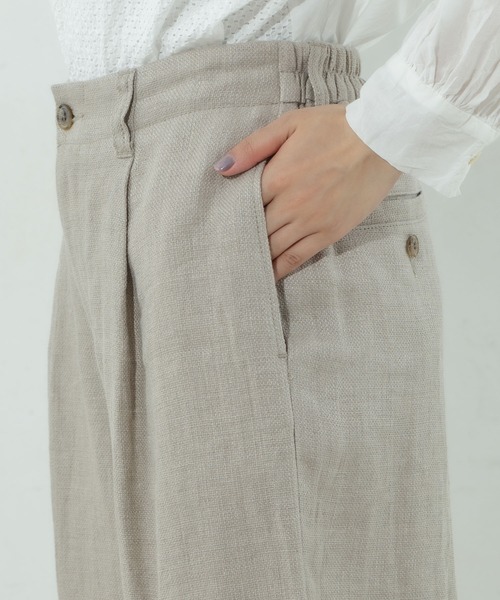 PUAL CE CIN（ピュアルセシン）の「【Kanocoさん着用】タックワイドパンツ（その他パンツ・レディース・ナチュラル/ブラック・FREE）」の7枚目の写真