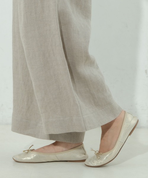 PUAL CE CIN（ピュアルセシン）の「【Kanocoさん着用】タックワイドパンツ（その他パンツ・レディース・ナチュラル/ブラック・FREE）」の9枚目の写真