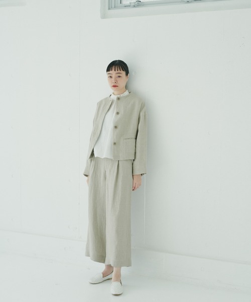 PUAL CE CIN（ピュアルセシン）の「【Kanocoさん着用】タックワイドパンツ（その他パンツ・レディース・ナチュラル/ブラック・FREE）」の10枚目の写真