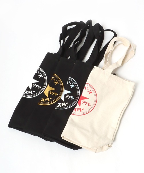 CONVERSE（コンバース）の「CONVERSE（コンバース）カタカナロゴ キャンバストートバッグ（トートバッグ・レディース・ブラック×ゴールド/ホワイト×レッド/ホワイト×ブラック/ブラック×シルバー/ブラック×ホワイト・FREE）」の20枚目の写真