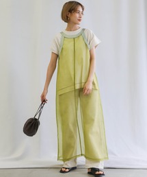 select MOCA | シアーラウンドスリーブワンピース　　センターラインシースルーワンピース　　シアーワンピース(ワンピース)