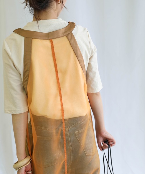 select MOCA（セレクトモカ）の「シアーラウンドスリーブワンピース　　センターラインシースルーワンピース　　シアーワンピース（ワンピース・レディース・ブラック/オレンジ/ライトグリーン/アイボリー・FREE）」の20枚目の写真