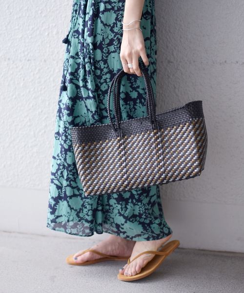 SHIPS（シップス）の「MUUN:ギンガムチェックかごバッグ（かごバッグ  