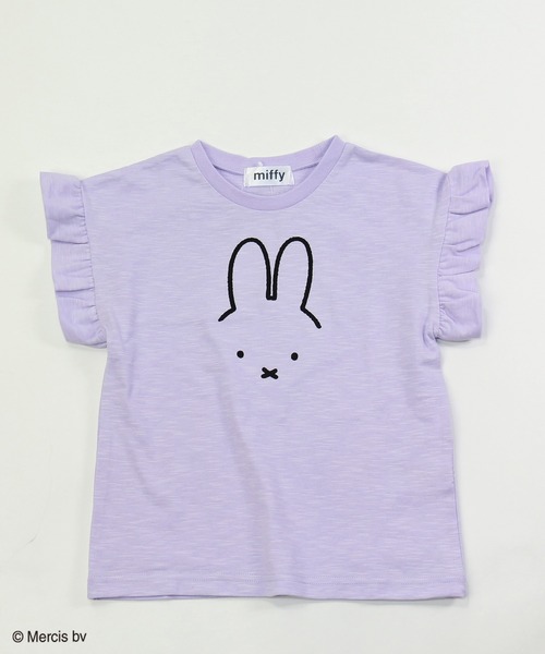 Miffy( ミッフィー)の「【JAM&LINK限定】miffy/ ミッフィー フリル袖Tシャツ(Tシャツ/カットソー・キッズ・ライトピンク/オフホワイト/ミント/ブラック/ライラック/スモークピンク/ホワイト・110cm/120cm/90cm/130cm/140cm/100cm)」の6枚目の写真