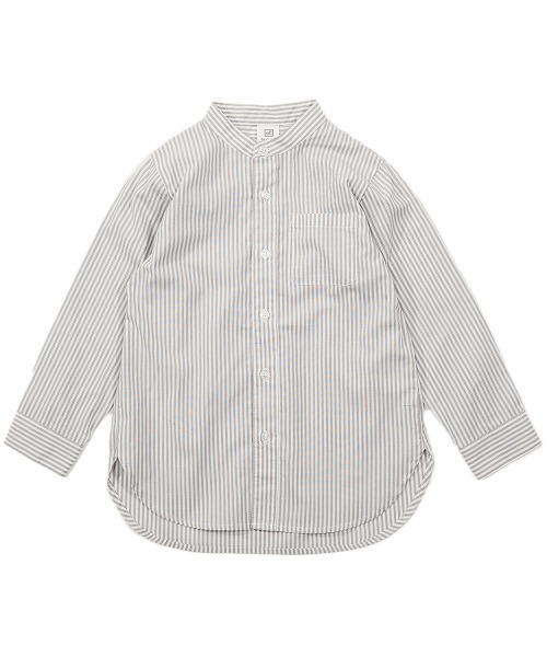 devirock（デビロック）の「スタンドカラーロング丈シャツ（シャツ/ブラウス・キッズ・チェック/ダークブラウン/ホワイト/ストライプ・150cm/120cm/100cm/110cm/130cm/140cm/160cm）」の13枚目の写真