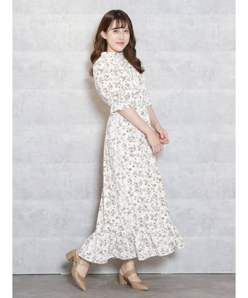 dazzlin（ダズリン）の「ミニフラワーフリルワンピース（ワンピース・レディース・オフホワイト/ピンク/グリーン・FREE）」の5枚目の写真