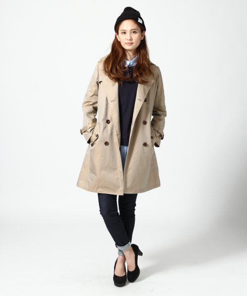 GLOBAL WORK(グローバルワーク)の「シャツコンビカットワンピース/550807(ワンピース・レディース・ホワイト/グレー/グリーン/ネイビー・MEDIUM/LARGE)」の7枚目の写真