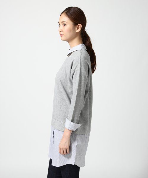 GLOBAL WORK(グローバルワーク)の「シャツコンビカットワンピース/550807(ワンピース・レディース・ホワイト/グレー/グリーン/ネイビー・MEDIUM/LARGE)」の8枚目の写真
