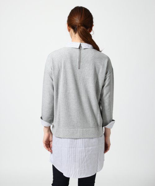 GLOBAL WORK(グローバルワーク)の「シャツコンビカットワンピース/550807(ワンピース・レディース・ホワイト/グレー/グリーン/ネイビー・MEDIUM/LARGE)」の12枚目の写真