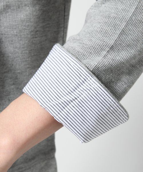 GLOBAL WORK(グローバルワーク)の「シャツコンビカットワンピース/550807(ワンピース・レディース・ホワイト/グレー/グリーン/ネイビー・MEDIUM/LARGE)」の15枚目の写真