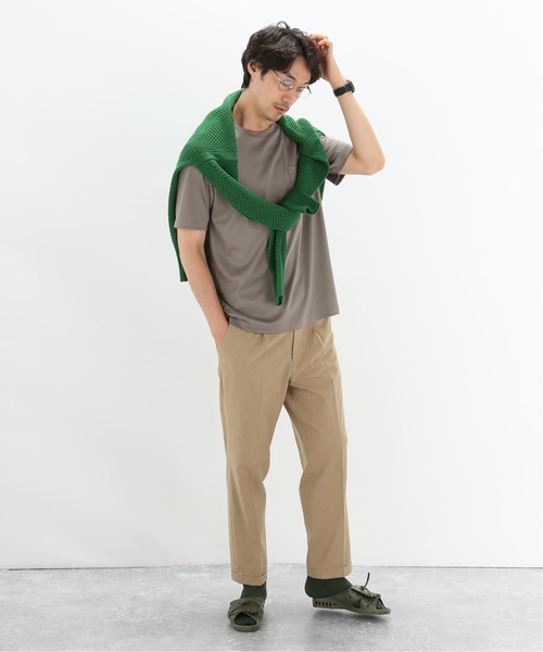 EDIFICE（エディフィス）の「FUNCTIONAL スムース コットン クルーネックTシャツ（Tシャツ/カットソー・メンズ・ホワイト×ホワイト/ベージュ系その他/ネイビー/サックスブルー/ブルー/アーミー・LARGE/MEDIUM/SMALL/X-LARGE）」の14枚目の写真