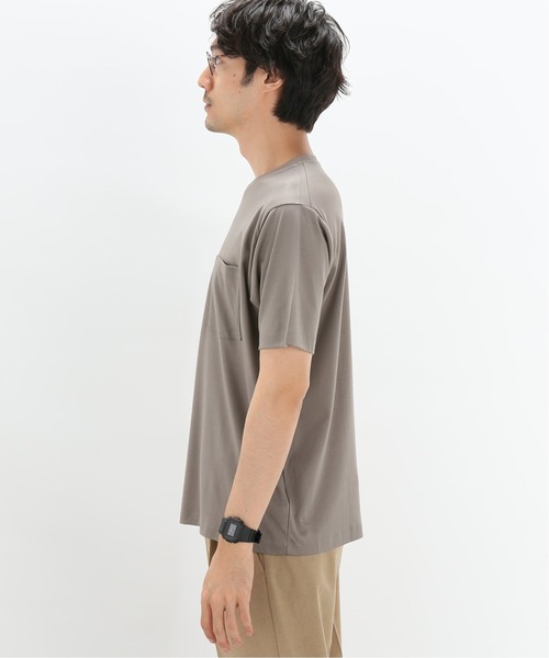 EDIFICE（エディフィス）の「FUNCTIONAL スムース コットン クルーネックTシャツ（Tシャツ/カットソー・メンズ・ホワイト×ホワイト/ベージュ系その他/ネイビー/サックスブルー/ブルー/アーミー・LARGE/MEDIUM/SMALL/X-LARGE）」の17枚目の写真