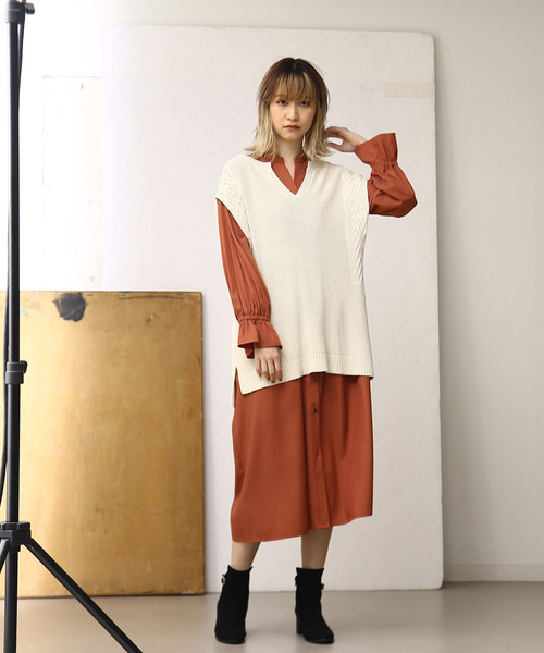 セール ワンピース ワンピース ドレス ピンタックワンピース ワンピース Nota ノータ のファッション