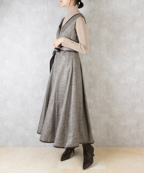 RANDA（ランダ）の「フロントジップロングワンピース