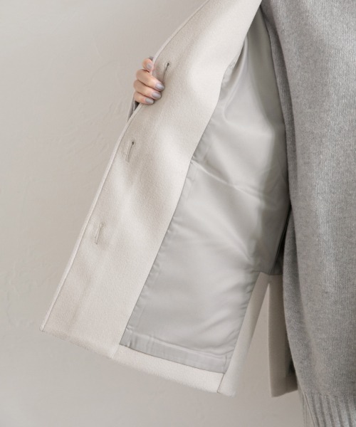 LOWRYS FARM（ローリーズファーム）の「ＴＲノーカラージャケット　887608（ノーカラージャケット・レディース・ブラウン/ブルー/アイボリー・FREE）」の17枚目の写真