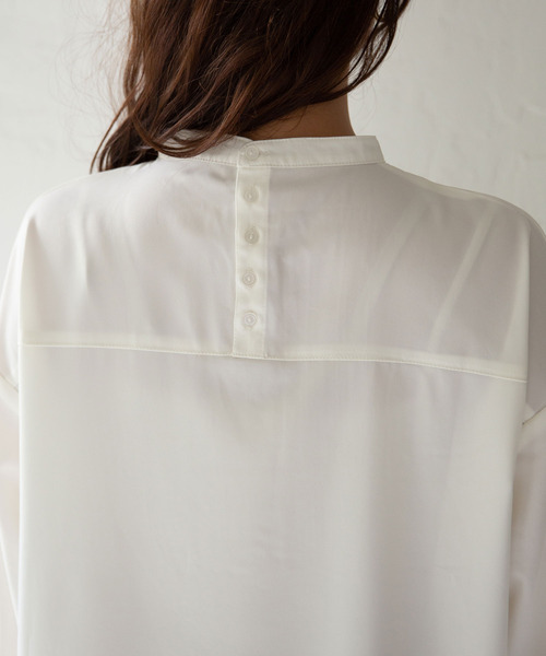 rectangle（レクタングル）の「タックドレスシャツ/ブザムシャツ（シャツ/ブラウス・レディース・ブルー/モカ/オフホワイト/ブラック/オリーブ/グレイッシュベージュ・FREE）」の13枚目の写真