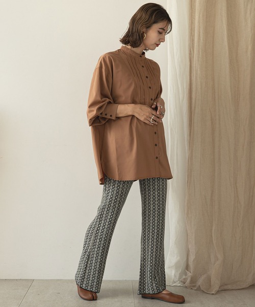 rectangle（レクタングル）の「タックドレスシャツ/ブザムシャツ（シャツ/ブラウス・レディース・ブルー/モカ/オフホワイト/ブラック/オリーブ/グレイッシュベージュ・FREE）」の16枚目の写真