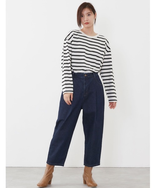 POU DOU DOU(プードゥドゥ)の「スクエアトゥヒールショートブーツ(ブーツ・レディース・ブラック/ブラウン・4/3)」の8枚目の写真