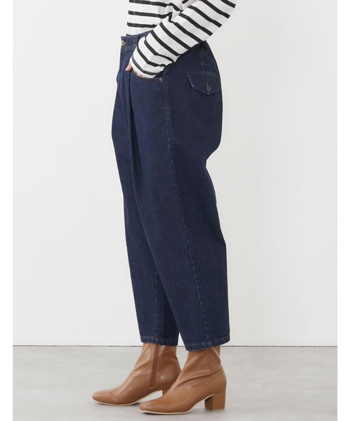 POU DOU DOU(プードゥドゥ)の「スクエアトゥヒールショートブーツ(ブーツ・レディース・ブラック/ブラウン・4/3)」の9枚目の写真