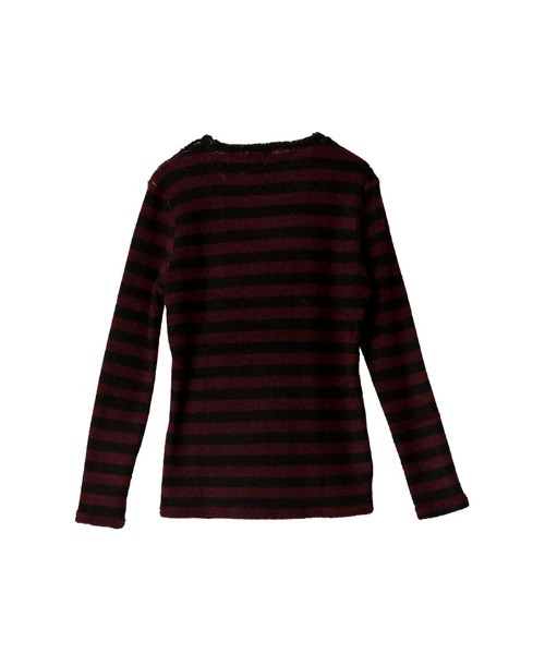 NO ID.(ノーアイディ)の「【NO ID.】Bicule Lamb Pile Border Crew-Neck Pullover / ビキューレ ラム パイル ボーダー クルーネック プルオーバー(ニット/セーター・メンズ・ホワイト×ブラック/グレー系その他/ホワイト×ネイビー/ブラック系その他3・2/3/1)」の19枚目の写真