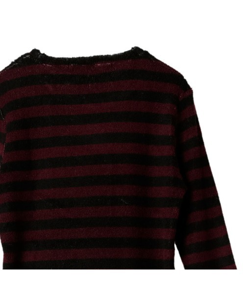 NO ID.(ノーアイディ)の「【NO ID.】Bicule Lamb Pile Border Crew-Neck Pullover / ビキューレ ラム パイル ボーダー クルーネック プルオーバー(ニット/セーター・メンズ・ホワイト×ブラック/グレー系その他/ホワイト×ネイビー/ブラック系その他3・2/3/1)」の21枚目の写真