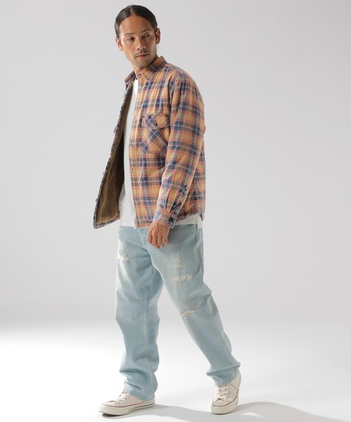 BAYFLOW(ベイフロー)の「ウラボアチェックシャツ(シャツ/ブラウス・メンズ・オレンジ/ブルー/グリーン・SMALL/MEDIUM/LARGE)」の13枚目の写真