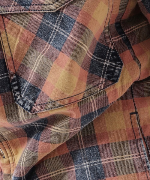 BAYFLOW(ベイフロー)の「ウラボアチェックシャツ(シャツ/ブラウス・メンズ・オレンジ/ブルー/グリーン・SMALL/MEDIUM/LARGE)」の12枚目の写真