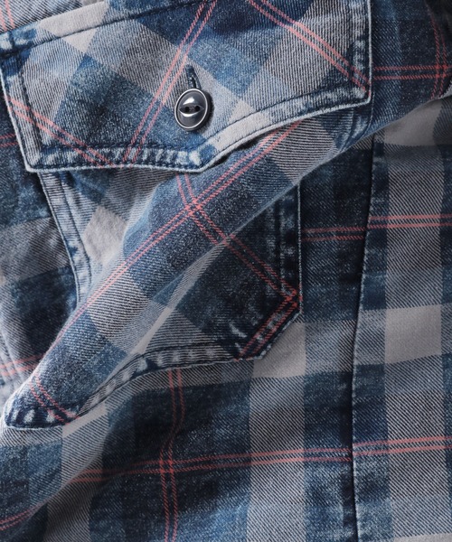 BAYFLOW(ベイフロー)の「ウラボアチェックシャツ(シャツ/ブラウス・メンズ・オレンジ/ブルー/グリーン・SMALL/MEDIUM/LARGE)」の20枚目の写真