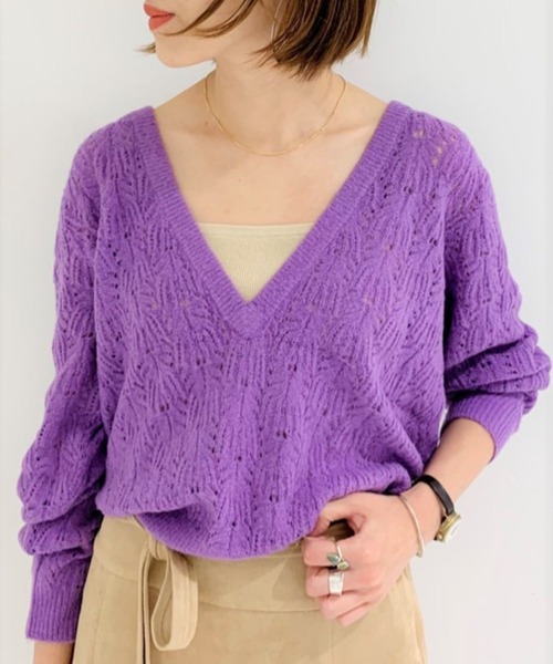 BEAUTY&amp;YOUTH UNITED ARROWS - shenery 2way透かし柄編みニット SHENERY（シーナリー）の「2WAY透かし柄編みニット（ニット