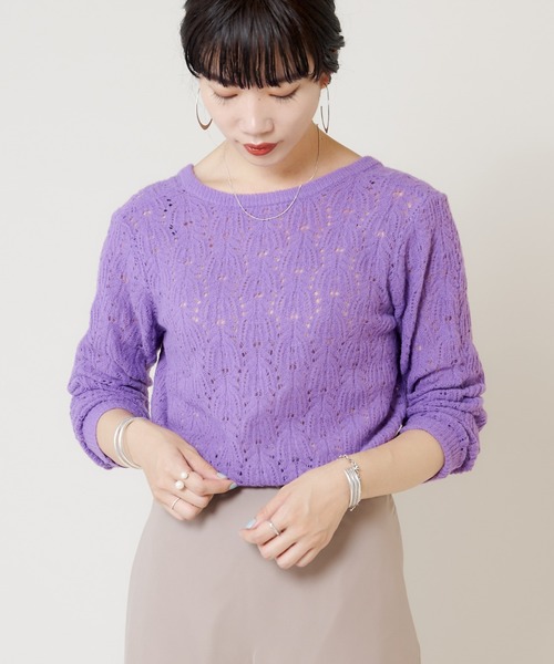 BEAUTY&amp;YOUTH UNITED ARROWS - shenery 2way透かし柄編みニット SHENERY（シーナリー）の「2WAY透かし柄編みニット（ニット