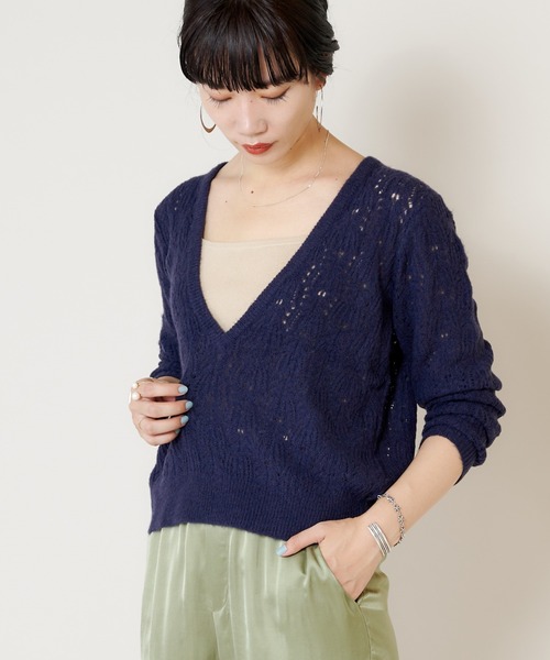 BEAUTY&YOUTH UNITED ARROWS - shenery 2way透かし柄編みニット SHENERY（シーナリー）の「2WAY透かし柄編みニット（ニット