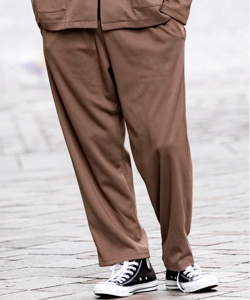 Beno（ビーノ）の「TCポンチジャージ / リラクシング ワイド テーパード イージー パンツ（スウェットパンツ・メンズ・ブラウン/ブラック/ネイビー/グレイッシュベージュ/ライトカーキ・L/M）」の3枚目の写真