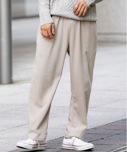 Beno（ビーノ）の「TCポンチジャージ / リラクシング ワイド テーパード イージー パンツ（スウェットパンツ・メンズ・ブラウン/ブラック/ネイビー/グレイッシュベージュ/ライトカーキ・L/M）」の4枚目の写真