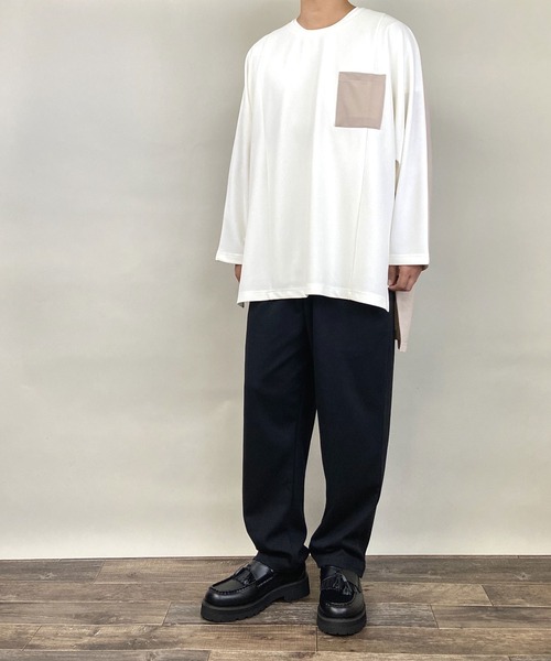 Beno（ビーノ）の「TCポンチジャージ / リラクシング ワイド テーパード イージー パンツ（スウェットパンツ・メンズ・ブラウン/ブラック/ネイビー/グレイッシュベージュ/ライトカーキ・L/M）」の15枚目の写真