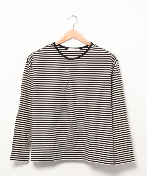 AMERICAN HOLIC（アメリカンホリック）の「フロントタックボーダーカットプルオーバー1　＊（Tシャツ/カットソー・レディース・ブラック/ネイビー・M/L）」の4枚目の写真