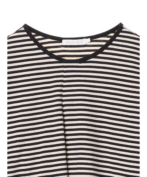 AMERICAN HOLIC（アメリカンホリック）の「フロントタックボーダーカットプルオーバー1　＊（Tシャツ/カットソー・レディース・ブラック/ネイビー・M/L）」の10枚目の写真