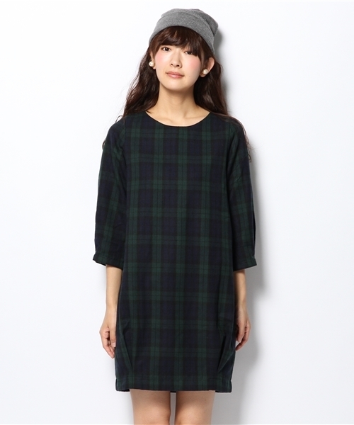 DISCOAT（ディスコート）の「【Discoat】チェックワンピース（ワンピース・レディース・レッド/グリーン・ﾌﾘ-）」の3枚目の写真