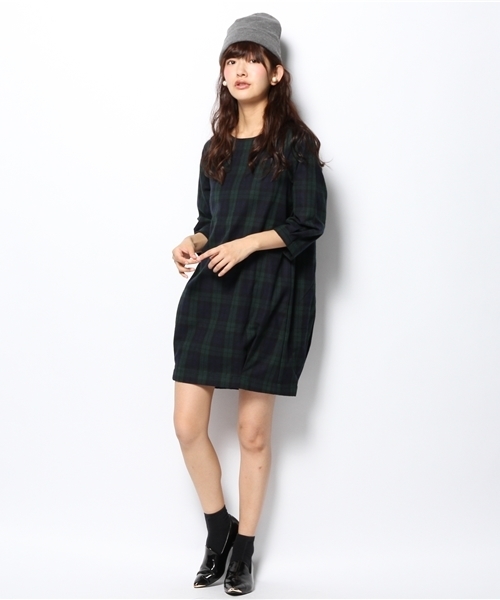 DISCOAT（ディスコート）の「【Discoat】チェックワンピース（ワンピース・レディース・レッド/グリーン・ﾌﾘ-）」の6枚目の写真