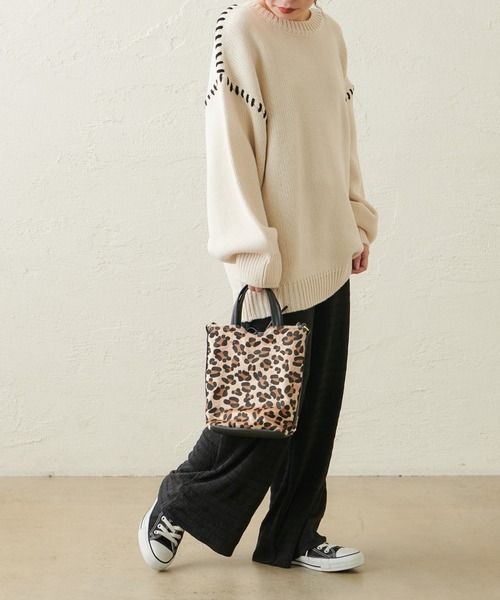 natural couture（ナチュラルクチュール）の「【WEB限定カラー有り】ハンドステッチアクセントニット（ニット/セーター・レディース・アイボリー/モカ/カーキ/ラベンダー・FREE）」の18枚目の写真