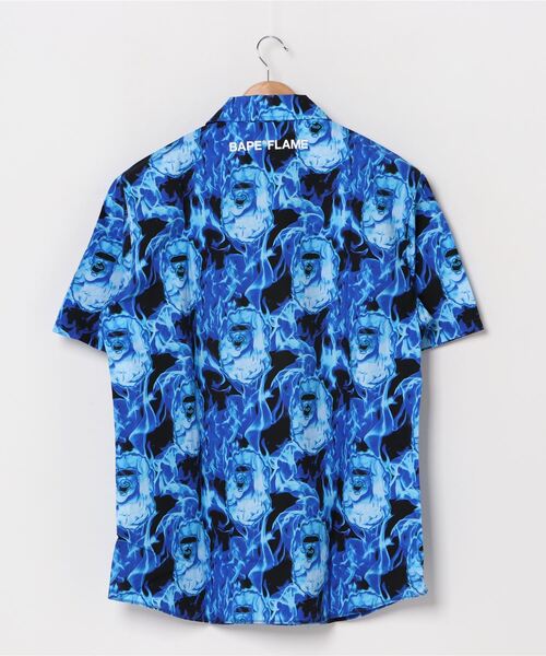 A BATHING APE（アベイシングエイプ）の「BAPE FLAME OPEN COLLAR SHIRT M（シャツ/ブラウス）」 WEAR