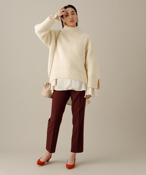 ADAM ET ROPE'（アダムエロペ）の「チャンキーニットプルオーバー（ニット/セーター・レディース・キナリ/ネイビー・FREE）」の12枚目の写真