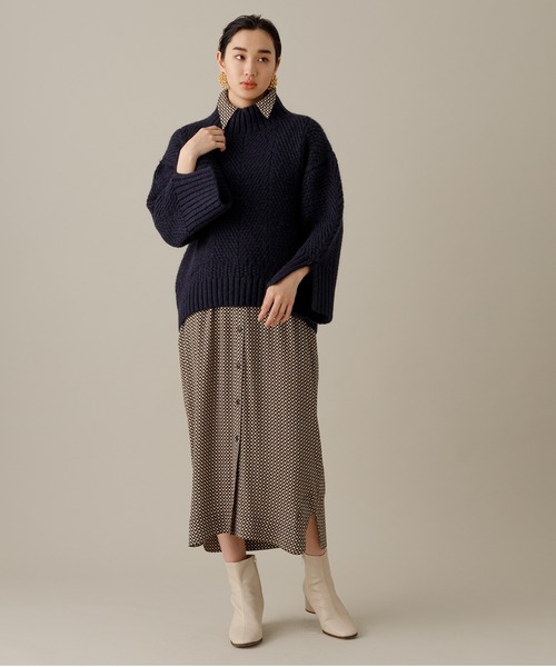 ADAM ET ROPE'（アダムエロペ）の「チャンキーニットプルオーバー（ニット/セーター・レディース・キナリ/ネイビー・FREE）」の10枚目の写真