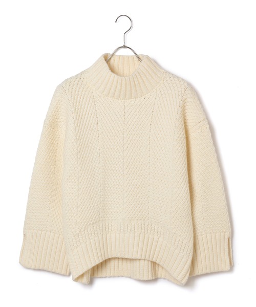 ADAM ET ROPE'（アダムエロペ）の「チャンキーニットプルオーバー（ニット/セーター・レディース・キナリ/ネイビー・FREE）」の6枚目の写真