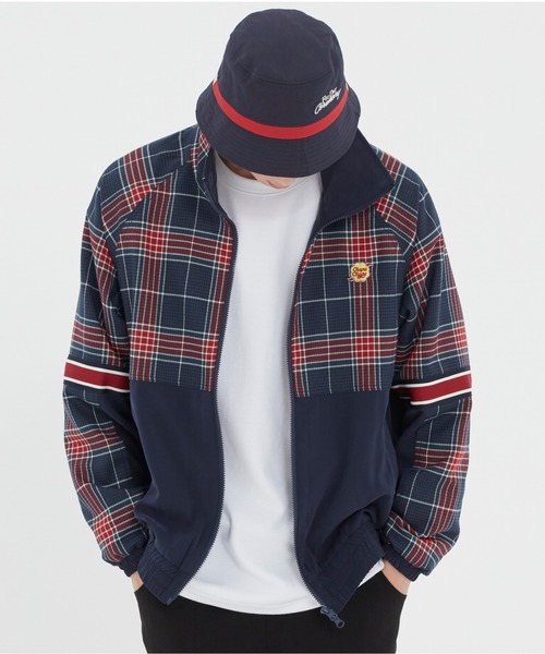 ROMANTIC CROWN（ロマンティッククラウン）の「【CHUPA CHUPS × ROMANTIC CROWN】CHECK JUMPER / チュッパチャップス × ロマンティッククラウン チェック ジャンパー（ブルゾン・メンズ・ネイビー/オートミール・SMALL/MEDIUM/LARGE）」の13枚目の写真