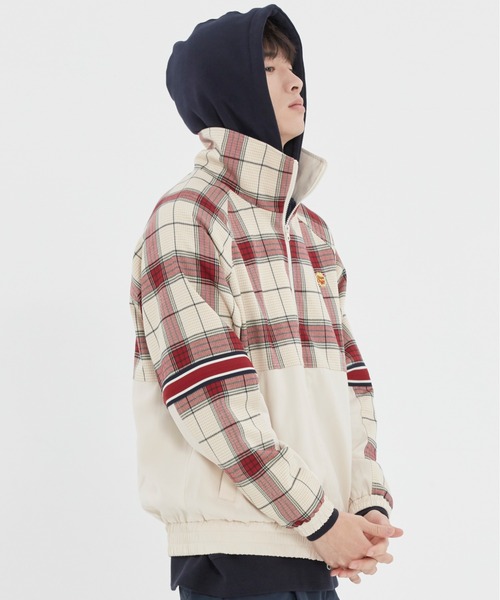 ROMANTIC CROWN（ロマンティッククラウン）の「【CHUPA CHUPS × ROMANTIC CROWN】CHECK JUMPER / チュッパチャップス × ロマンティッククラウン チェック ジャンパー（ブルゾン・メンズ・ネイビー/オートミール・SMALL/MEDIUM/LARGE）」の17枚目の写真