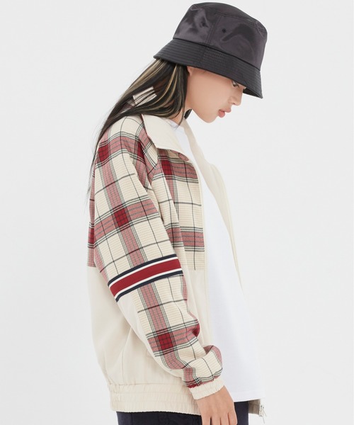 ROMANTIC CROWN（ロマンティッククラウン）の「【CHUPA CHUPS × ROMANTIC CROWN】CHECK JUMPER / チュッパチャップス × ロマンティッククラウン チェック ジャンパー（ブルゾン・メンズ・ネイビー/オートミール・SMALL/MEDIUM/LARGE）」の18枚目の写真